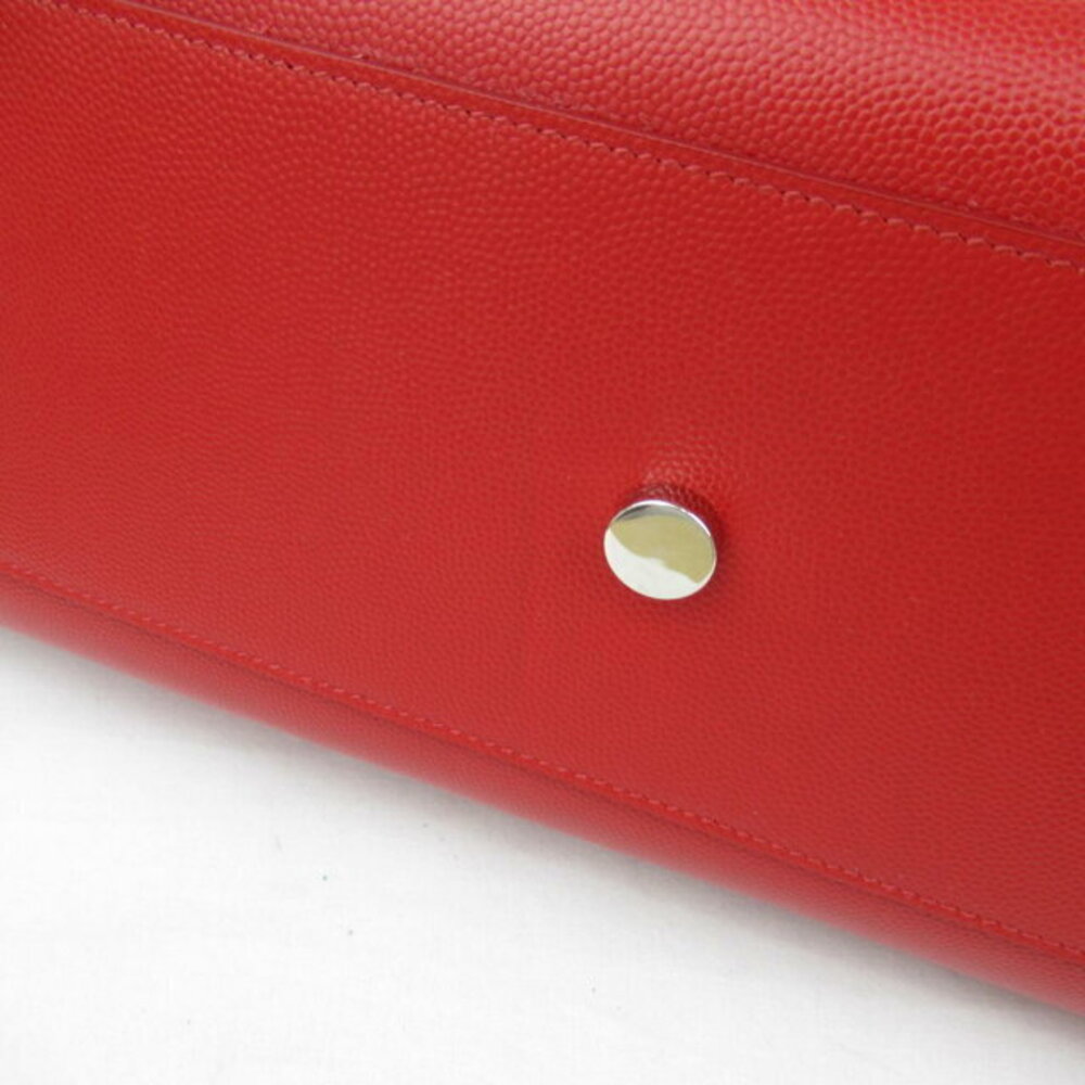 Saint Laurent red leather tote bag - Picture 9 of 10